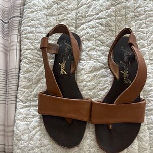 Free people brown sandals, women size 6